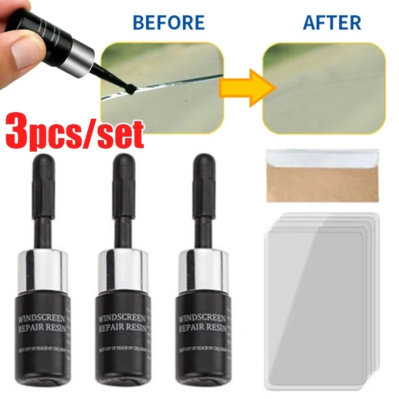Glass Cleaner Streak - Autoglas Kras Reparatie Vloeistof Middel Set