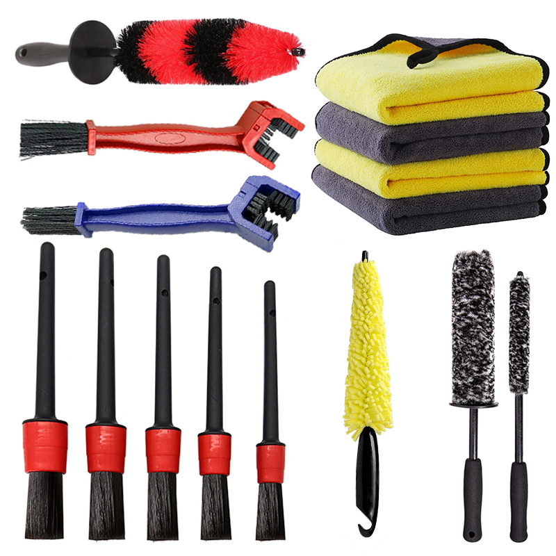 Interior Detailing Kit - Universele Autowiel Wasborstel Set Autoband Velg