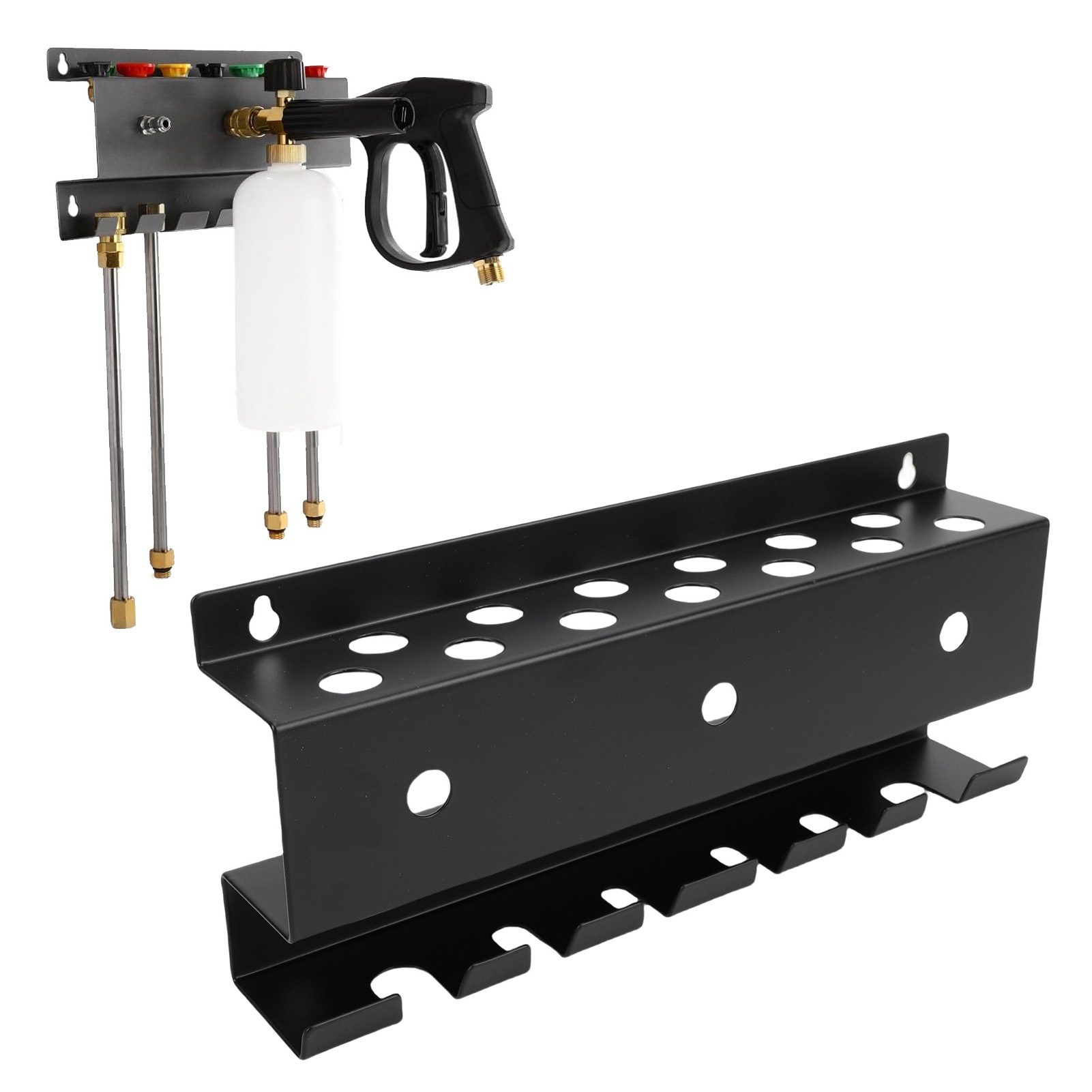 Pressure Washer Foam Gun - Wandbevestiging voor hogedrukreiniger, schuimkanon, spuitmondjes en