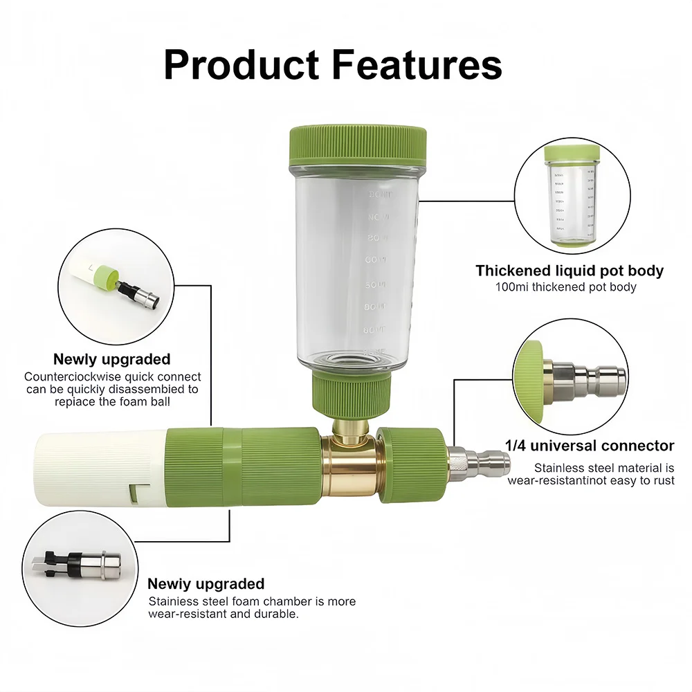 Hogedruk autowas schuimkanon 1 - Pressure Washer Foam Gun recensie en prijs