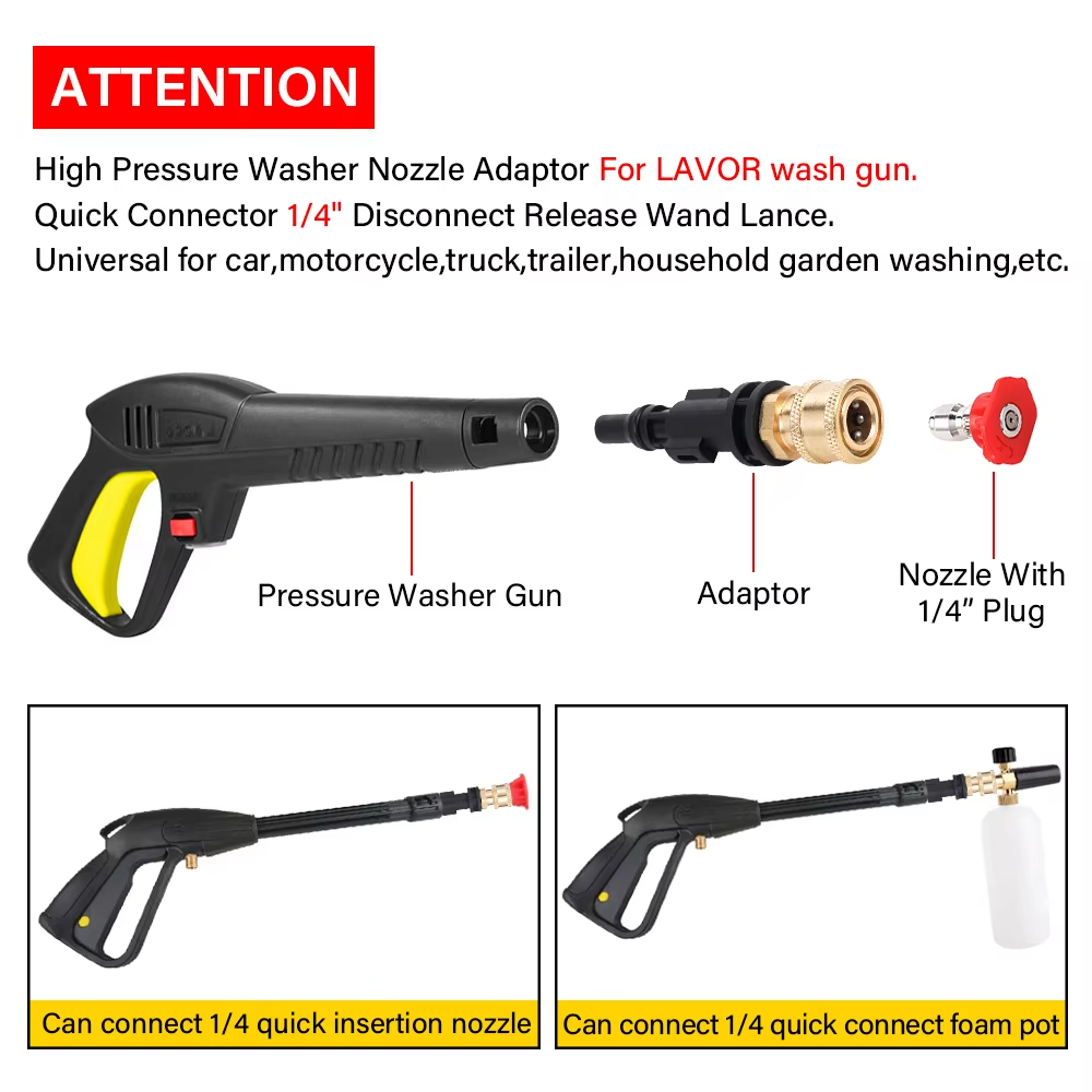Hogedruk wasstraat Quick 1/4 C - Pressure Washer Foam Gun recensie en prijs